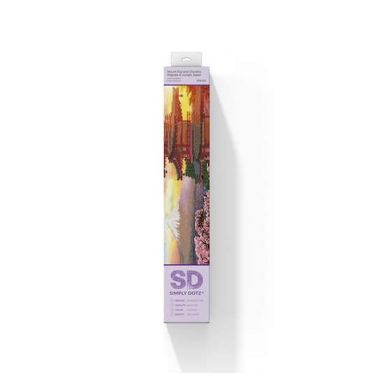 Simply Dotz® Intermediate Mount Fuji & Chureito Pagoda Diamond Painting Kit